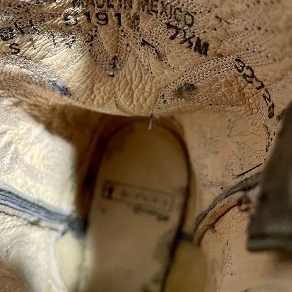 Sonora Western Cowboy Boots Metallic Brown Gold Flame Design, size 7.5 - Picture 8 of 8